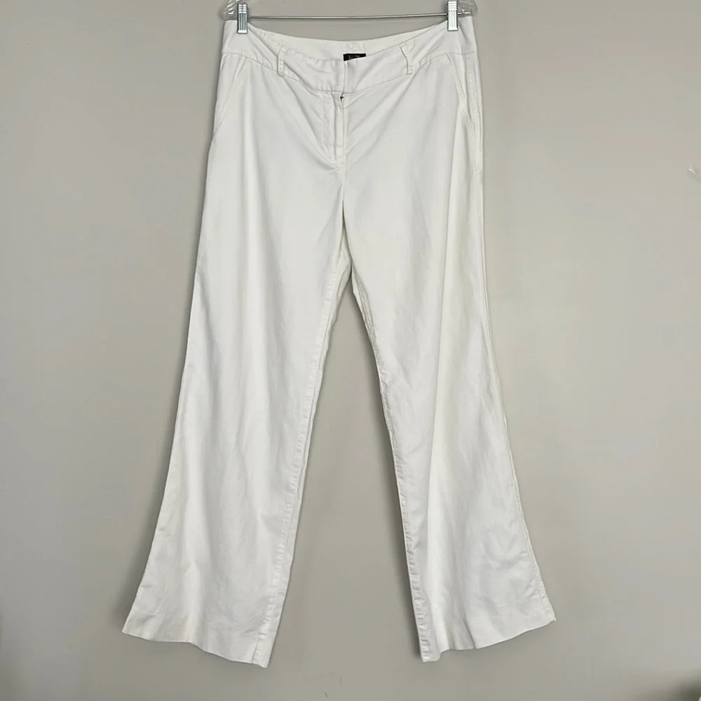 J.Crew 100% Linen Favorite Fit Straight Wide-Leg Womens Size 12
